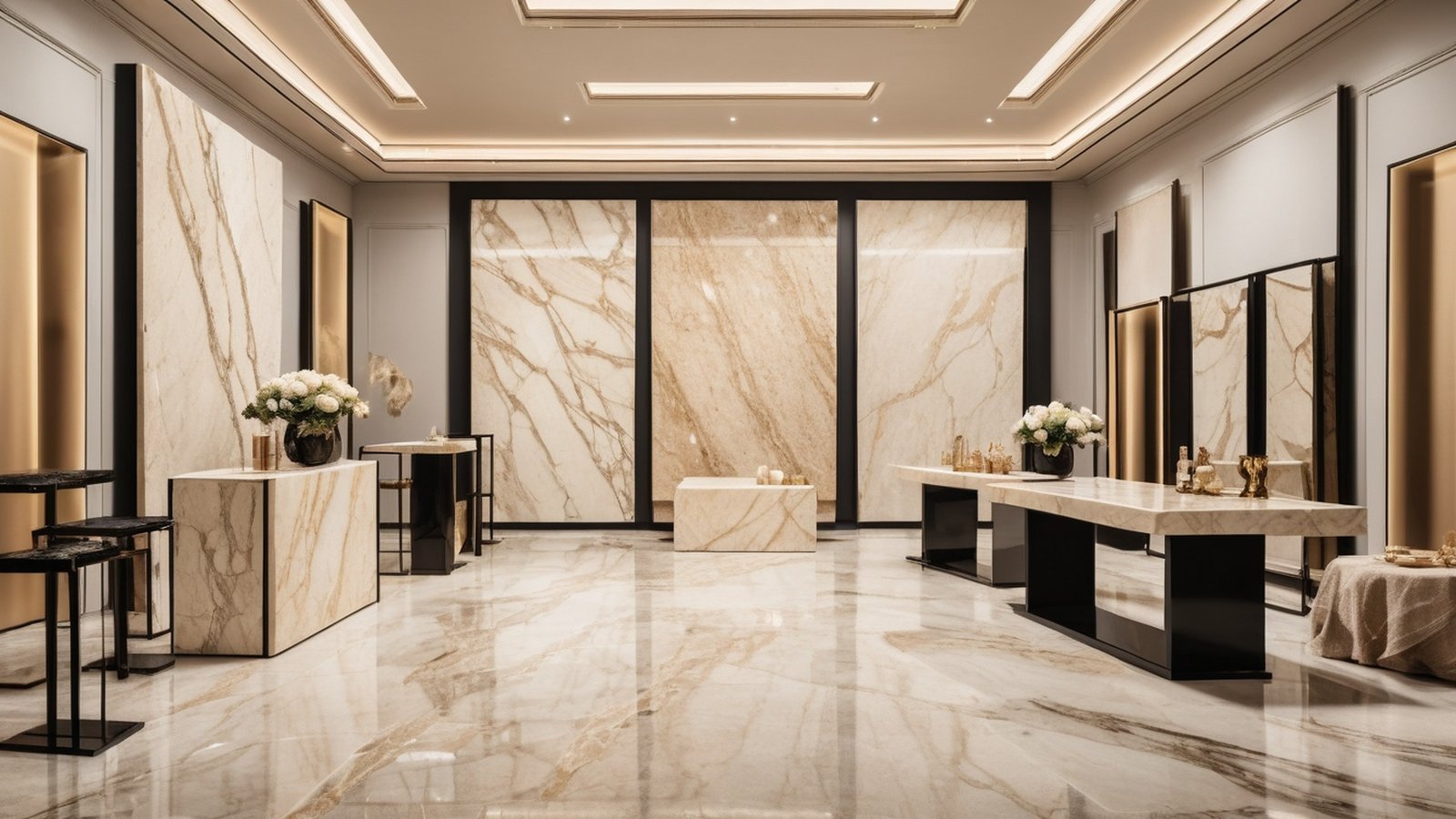 Curated natural stone gallery and showroom